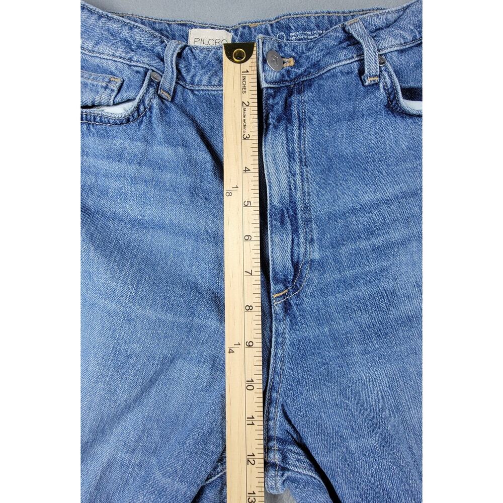 Pilcro Solene High Rise Wide Leg Ruffle Flare Jeans Women’s 30 Anthropologie - Picture 8 of 9